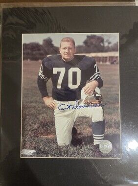 Autograph Baltimore Colts Hof Art Donovan Matted Photo